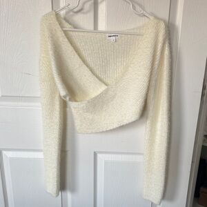 Superdown Women's Cream wrap Sweater